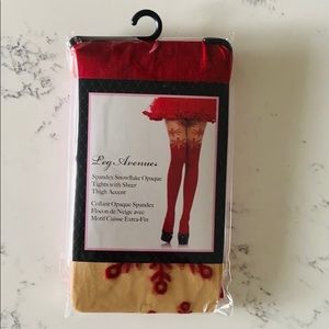 Modcloth Don't Tell Santa Snowflake Tights